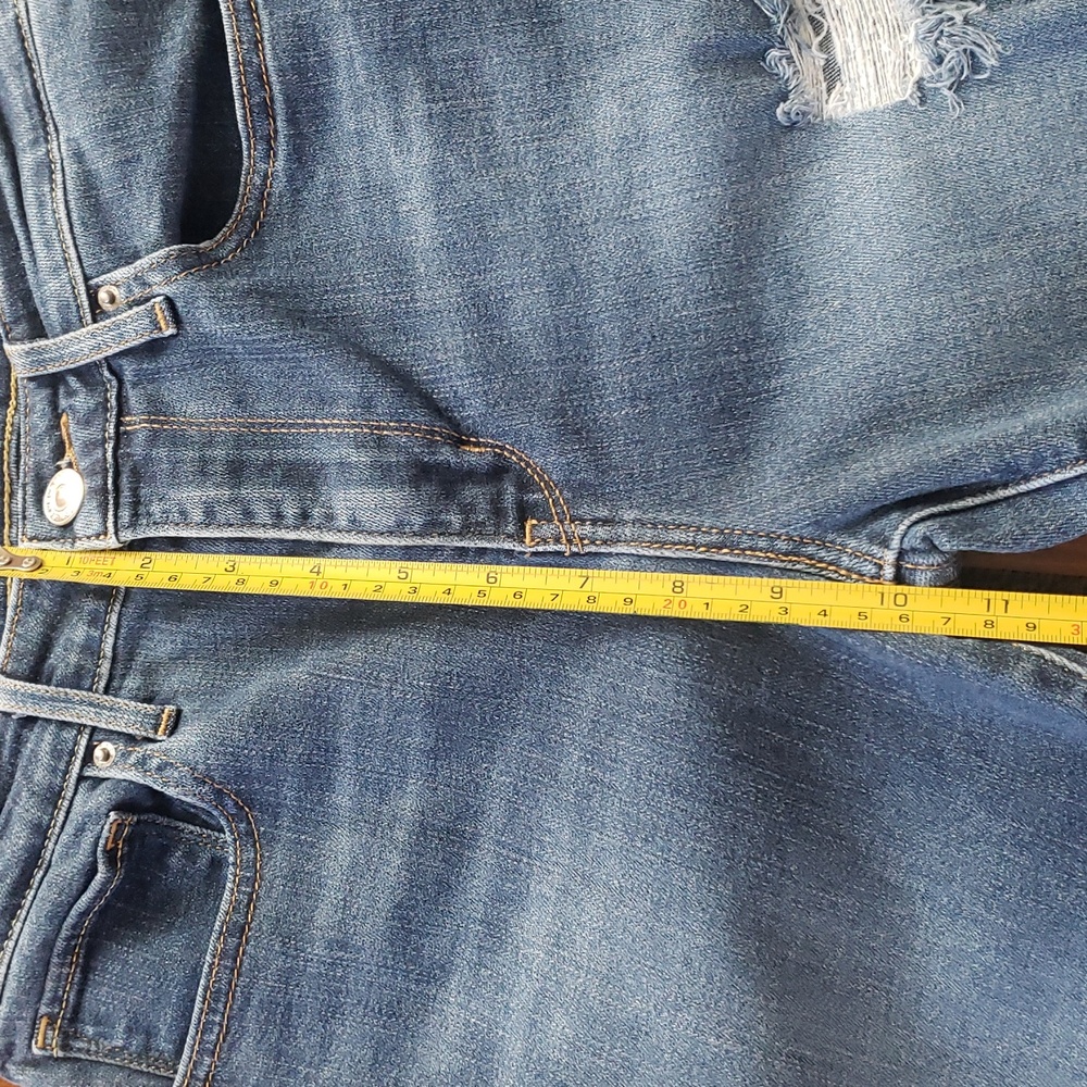 Levi's 721 High Rise Skinny Ripped Distressed Blue Jeans Size W28 L30 - Picture 12 of 14